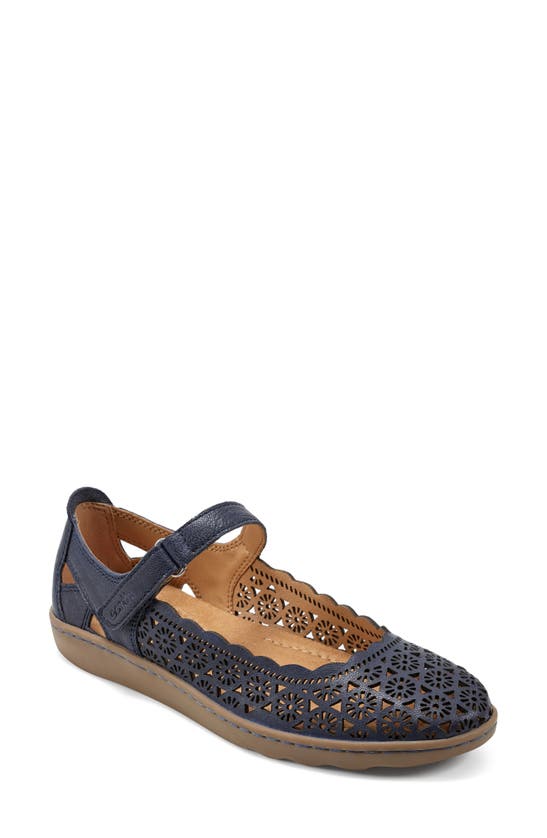 Shop Earth Lady Mary Jane Flat In Dark Blue