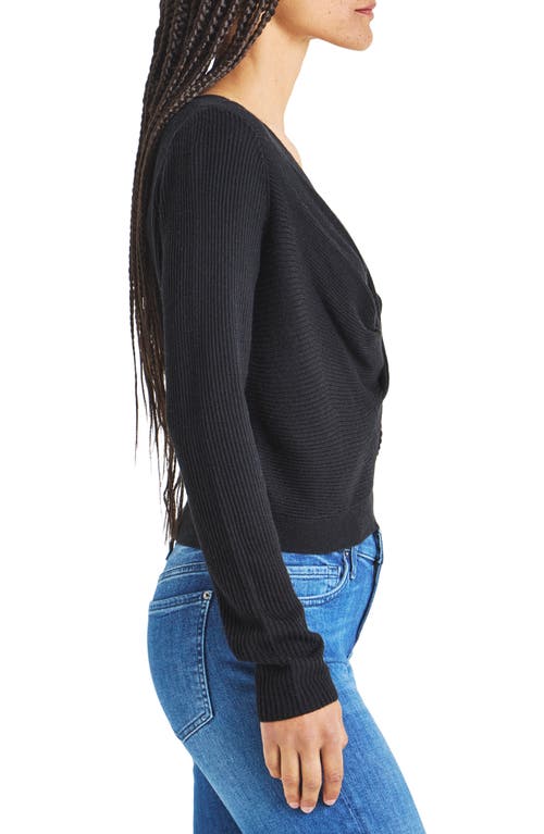 Shop Splendid Leah Twist Front Sweater In Black