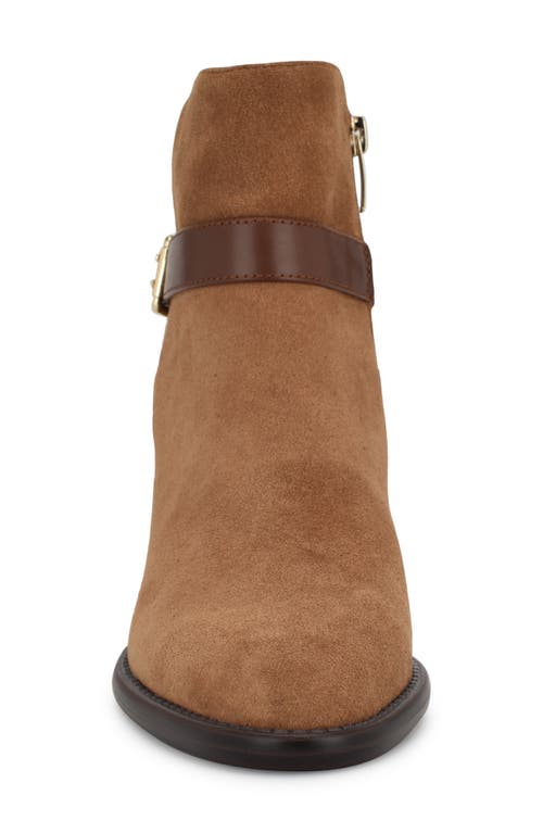 Shop Nine West Hoken Bootie In Medium Natural Suede