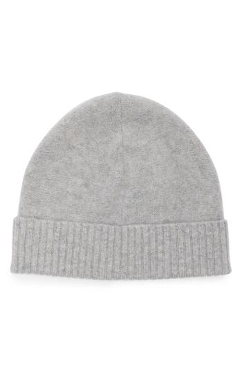Vince Boiled Cashmere Cuff Beanie In Heather Grey
