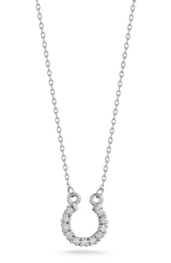 Ember Fine Jewelry 14k Gold Diamond Horse Shoe Pendant Necklace In Metallic