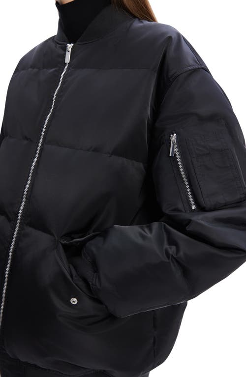 Shop Theory Puffer Flight Jacket In Black - 001