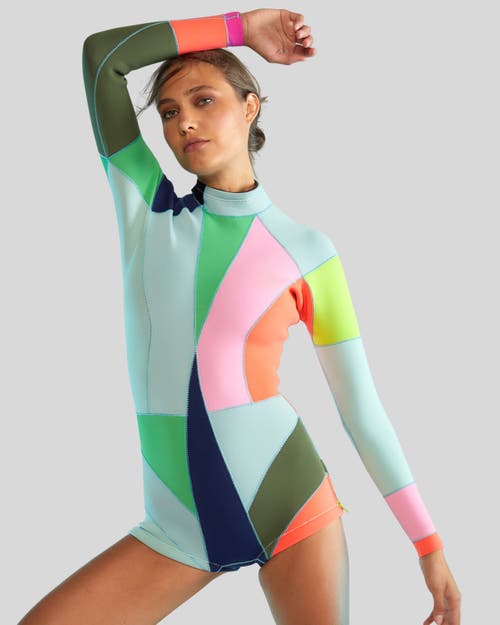 Shop Cynthia Rowley Colorblock Wetsuit In Multi