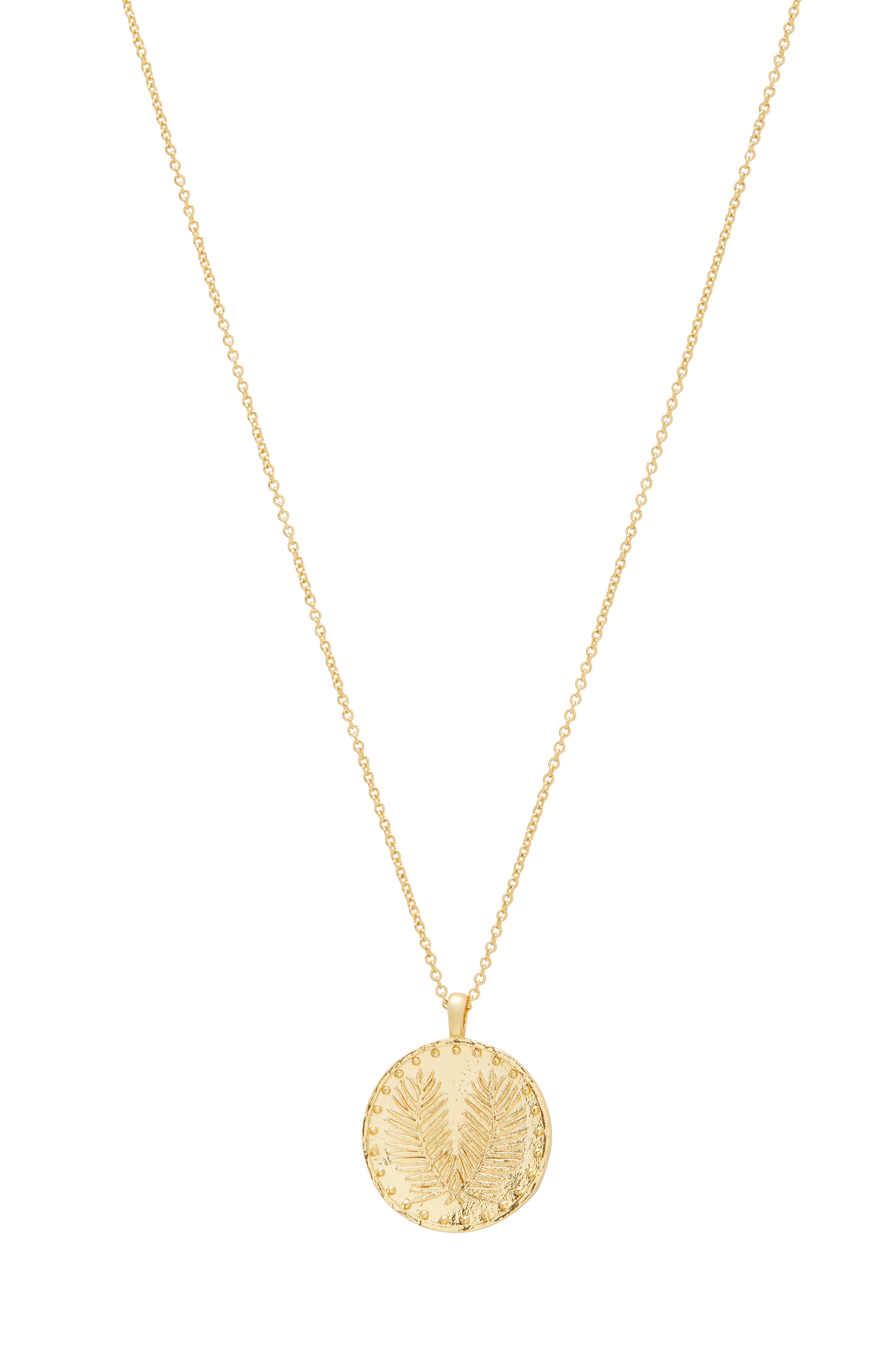 gorjana Palm Coin Pendant Necklace | Nordstrom