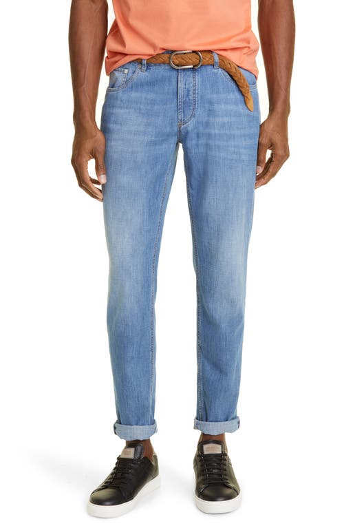 Brunello Cucinelli Traditional Fit Jeans C1470 Light Wash Den at Nordstrom, Us