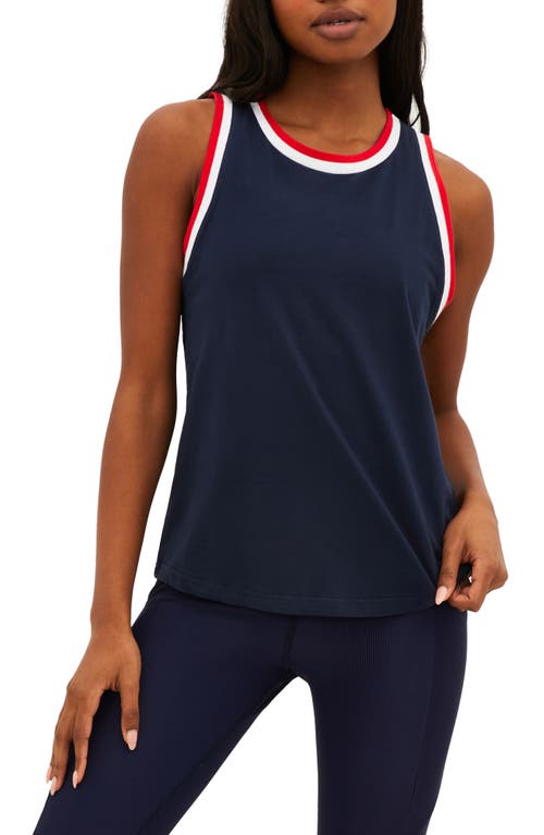 Beach Riot Matchset Stretch Cotton Tank in Liberty Color Block