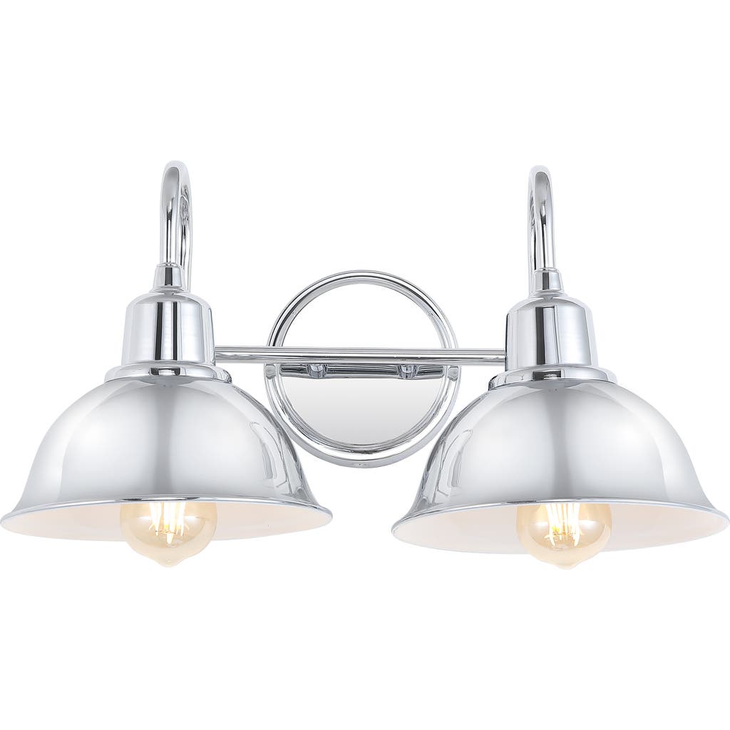 Jonathan Y Frisco 2-light Farmhouse Industrial Iron Led Vanity In Chrome