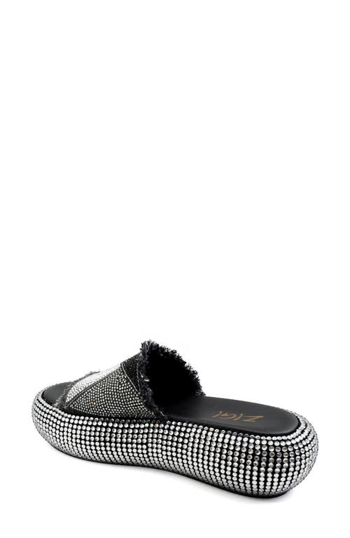 Zigi Hazel Platform Slide Sandal In Black Denim