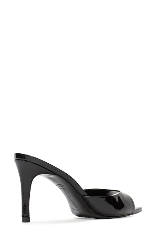 Shop Black Suede Studio Brea Pointed Toe Sandal In Black Patent