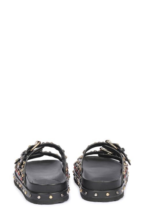 Saint G Chloe Double Buckle Sandals In Black