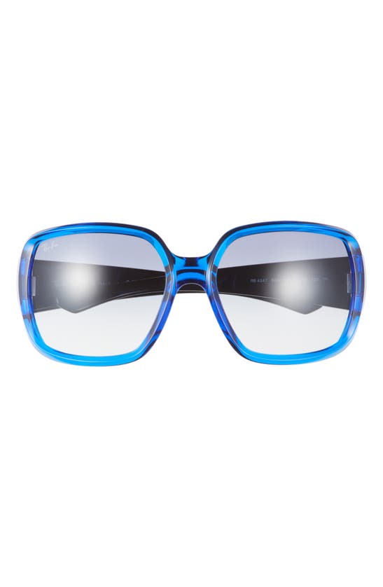 Ray Ban Powderhorn 60mm Square Sunglasses In Blue