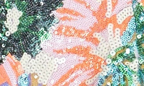 Shop Endless Rose Sequin High Waist Shorts In Coral Multi