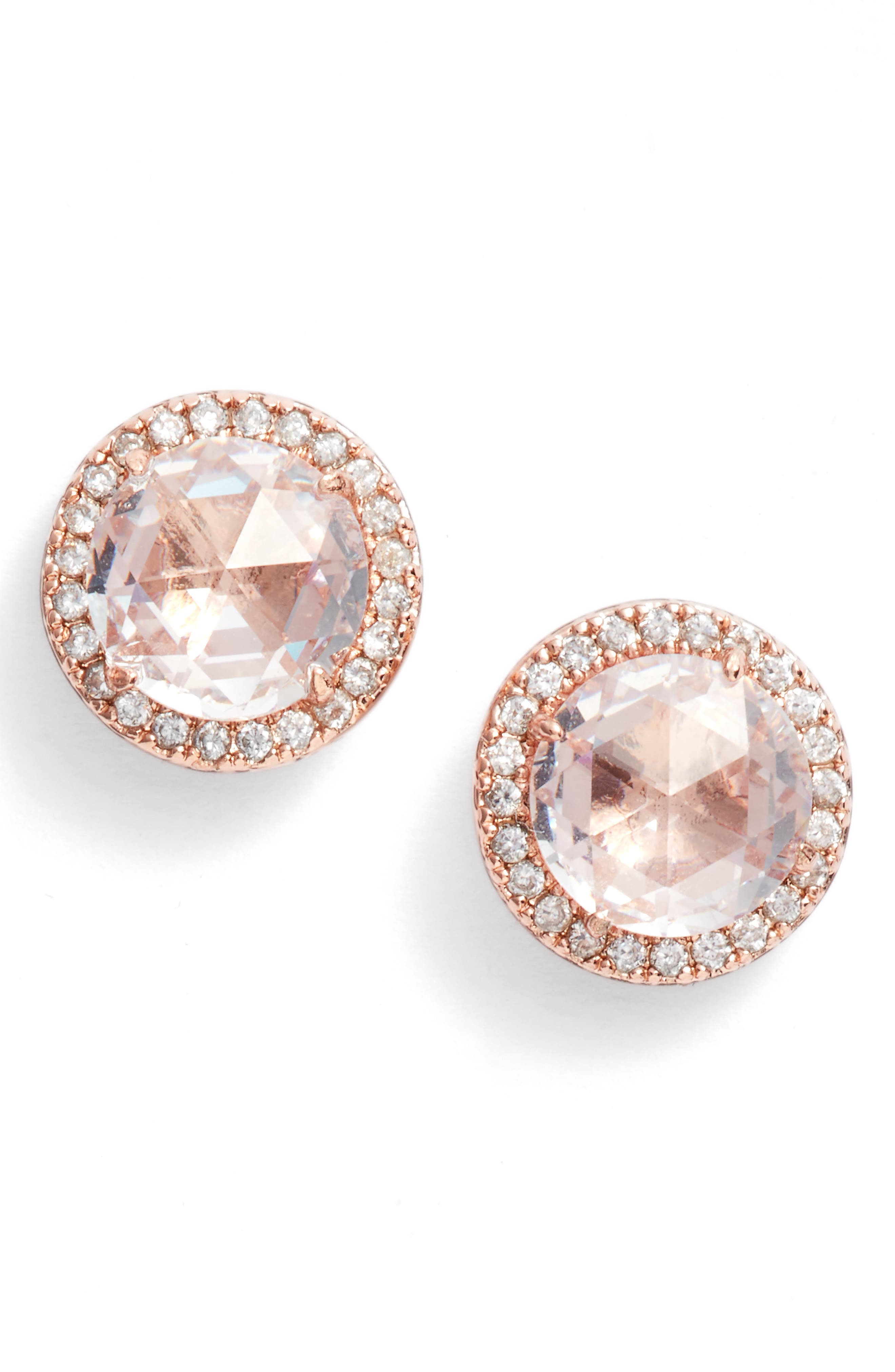 kate spade bright ideas pave halo studs