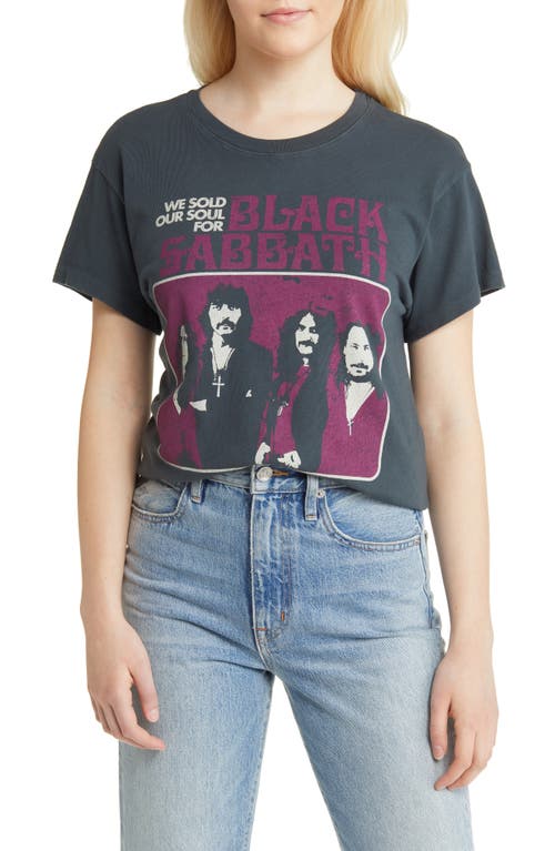 Daydreamer Black Sabbath Tour Cotton Graphic T-Shirt in Vintage Black