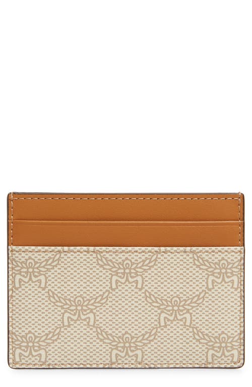 MCM Small Himmel Lauretos Coated Canvas Card Case in Oatmeal at Nordstrom