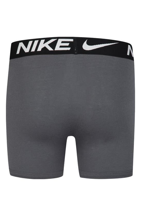 Nike Kids' Essential Dri-fit Micro Assorted 3-pack Boxer Briefs In Black / Dark Gray