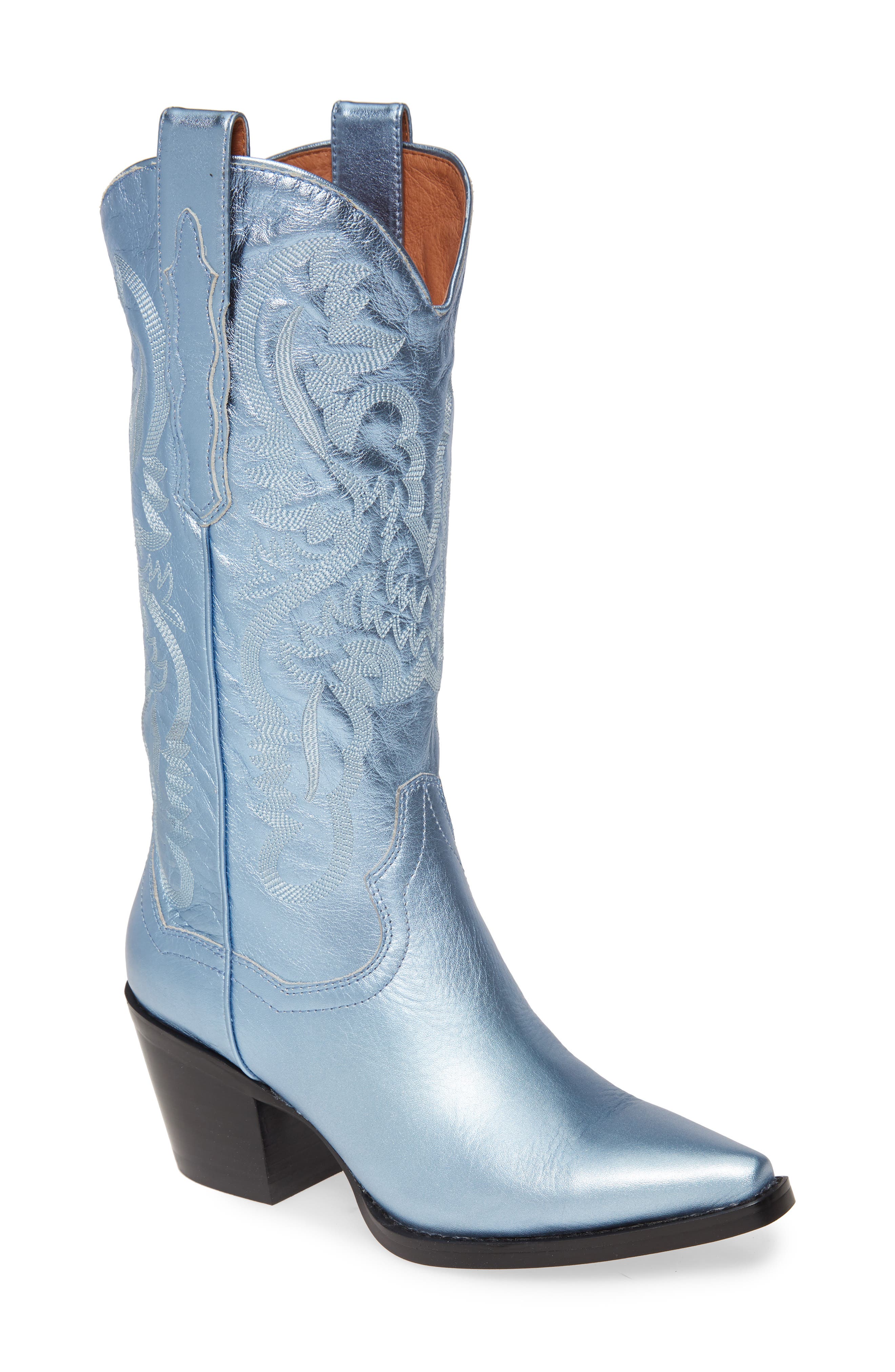 blue western boots