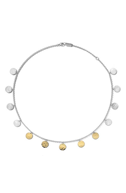 Ippolita Classico Hammered Paillette Disc Necklace in Yellow Gold/Silver at Nordstrom, Size 18