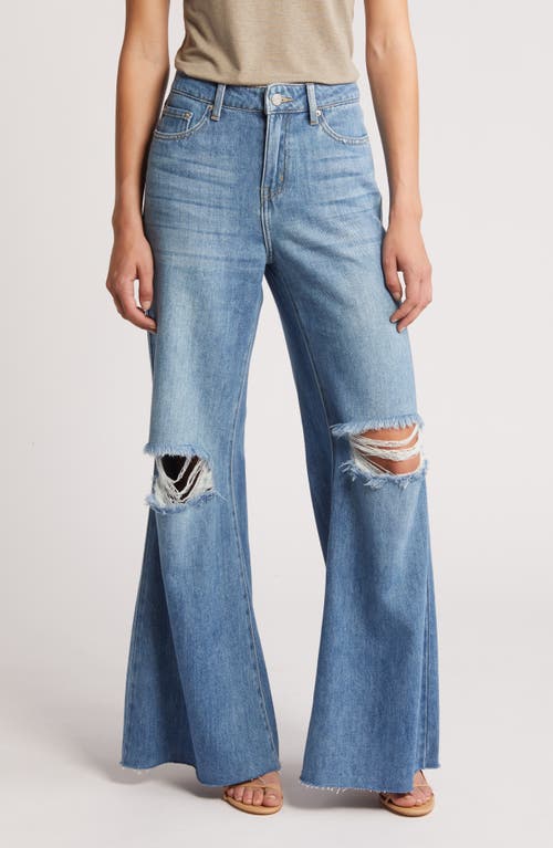 Prosperity Denim Ripped Baggy Jeans Blue at Nordstrom,