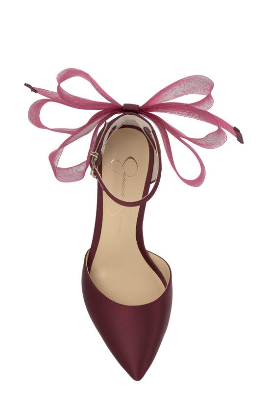 Jessica Simpson Phindies Ankle Strap Pointed Toe Pump In Berrilicious