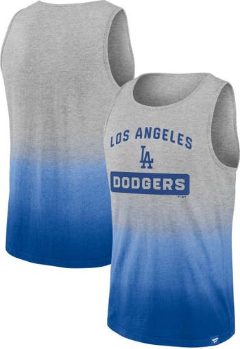 Fanatics Men's Royal and Heathered Gray Los Angeles Dodgers Big Tall Colorblock T-Shirt Royal/Heathered Gray