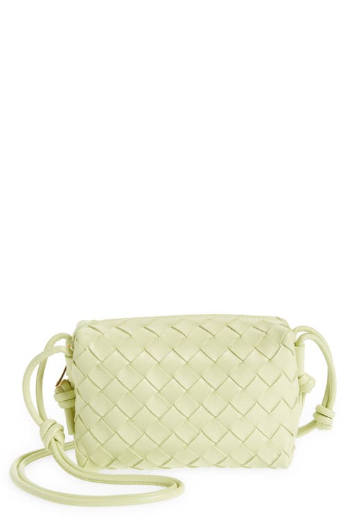 Bottega Veneta Mini Loop Camera Intrecciato Leather Crossbody Bag - Siren/Gold