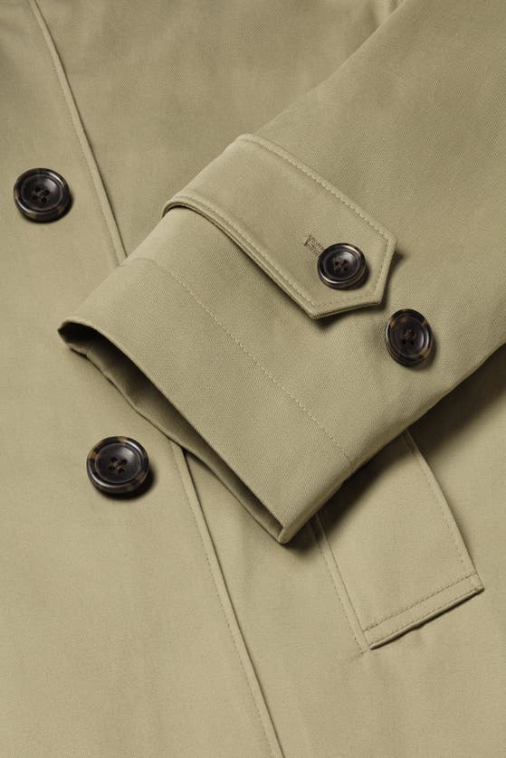 Shop Charles Tyrwhitt Classic Showerproof Cotton Raincoat In Limestone