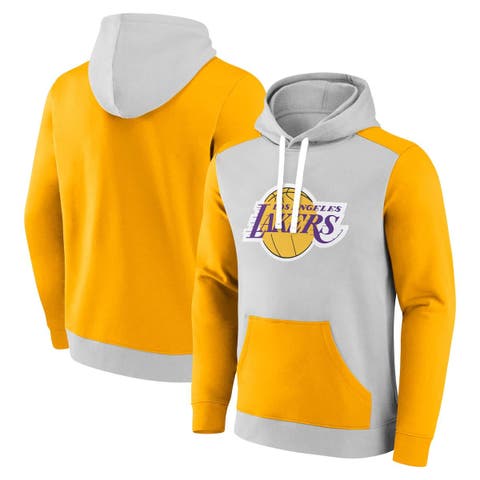 Men's Fanatics Branded Gray/Royal Golden State Warriors Arctic Colorblock Pullover Hoodie