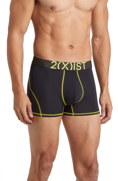 Shop 2(x)ist Lightning Low Rise Trunks In Black Beauty W/sulphur Spring