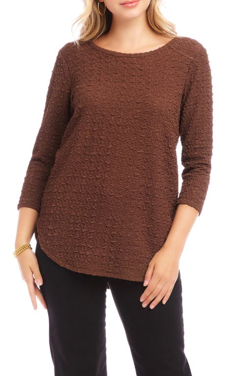 Shop Karen Kane Textured Shirttail Top In Cognac