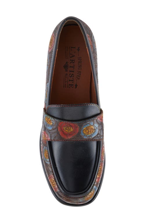 L'artiste By Spring Step Rivoire Loafer Pump In Black Multi