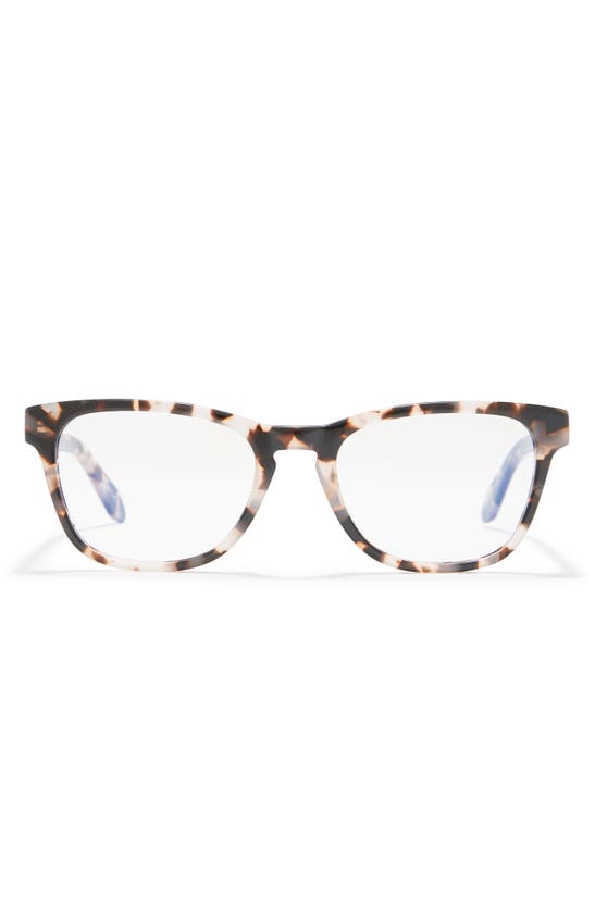 Quay Mini Hardwire 50mm Blue Light Filtering Optical Glasses In Milky Tortoise/ Clear