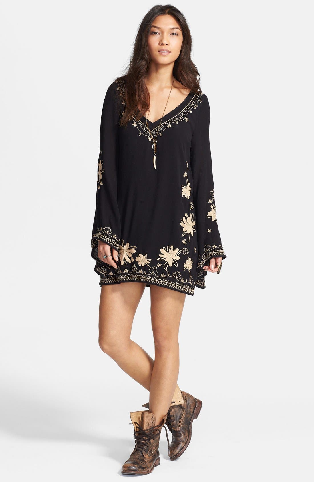 Free People Embroidered Gauze Dress Nordstrom