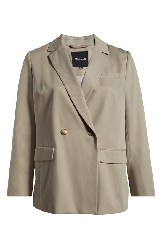 Shop Madewell Caldwell Double-breasted Blazer In Pumice