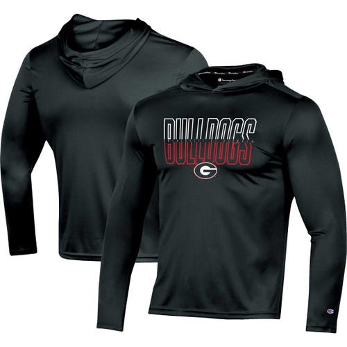 Men's Champion Black Georgia Bulldogs Impact Pullover Hoodie