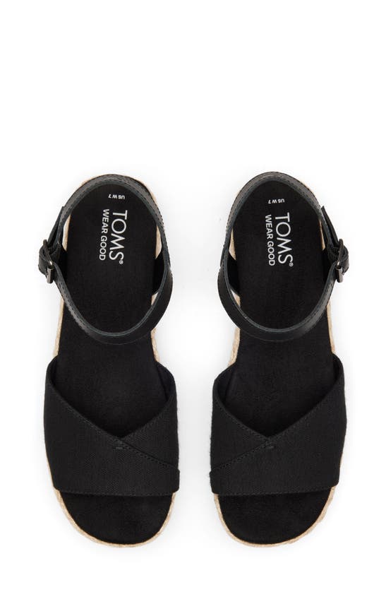 Shop Toms Abby Flatform Espadrille Sandal In Black