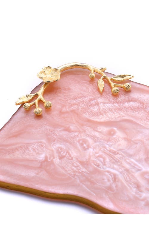 Tiramisu Decorative Resin Serving Board In Pink