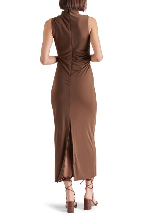 Steve Madden Mo Funnel Neck Matte Jersey Dress In Coco