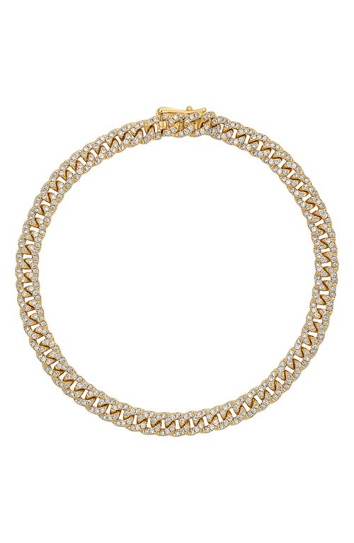 Shop Bony Levy Pavé Diamond Curb Chain Bracelet In 18k Yellow Gold/diamond