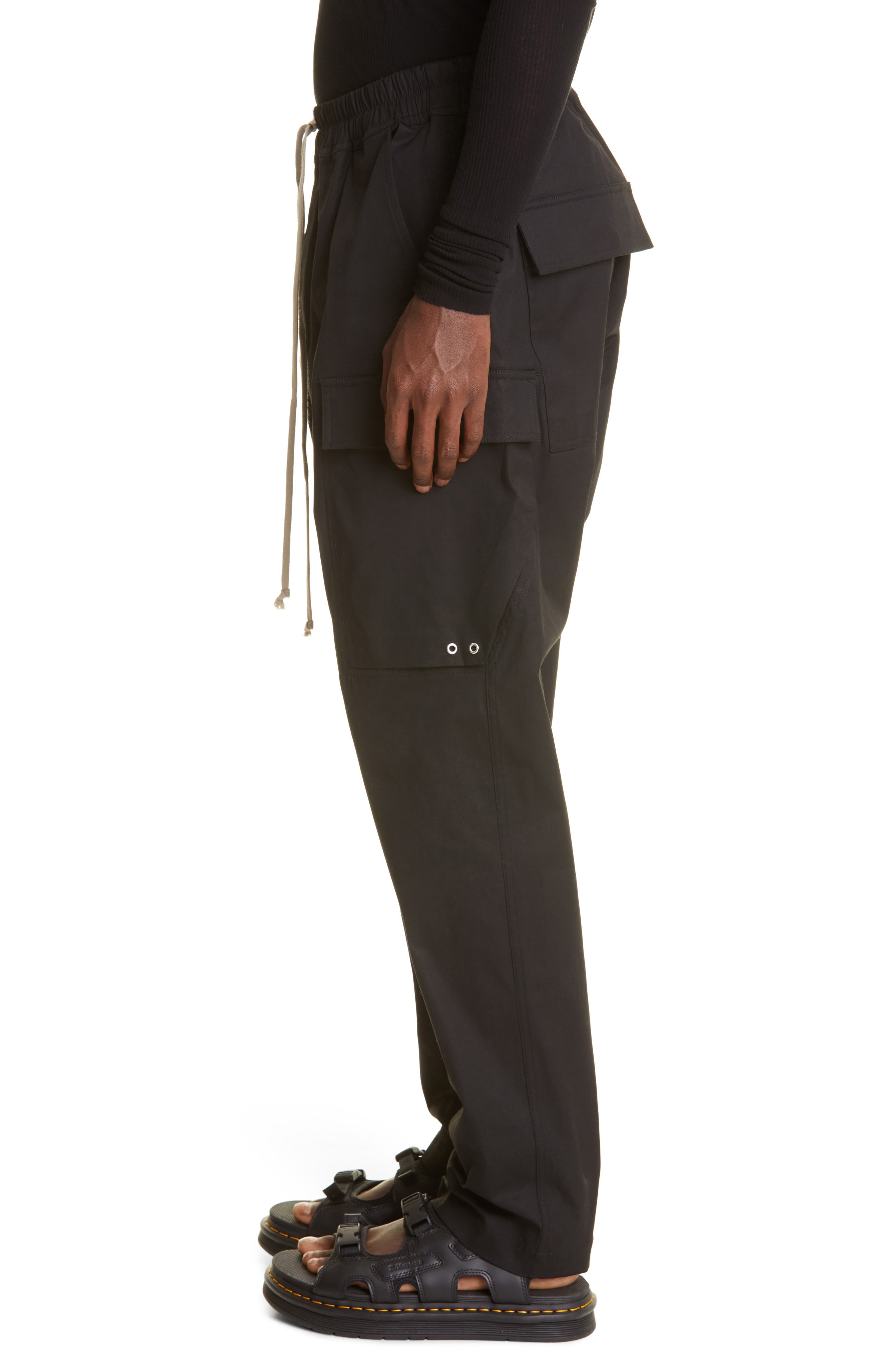 Rick Owens Stretch Cotton Cargo Pants 