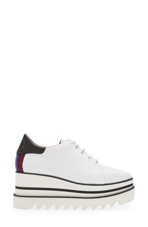Stella Mccartney Elyse 80mm Sneakers With Non-slip Sole In White/black/plum