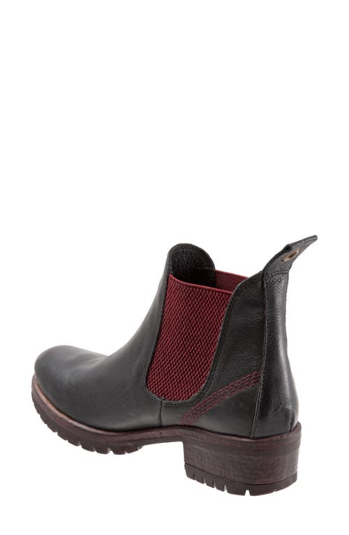 Shop Bueno Florida Chelsea Boot In Black/bordeaux Leather