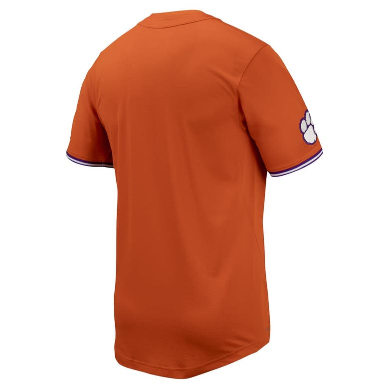 Shop Nike Orange Clemson Tigers Replica Full-button Baseball Jersey