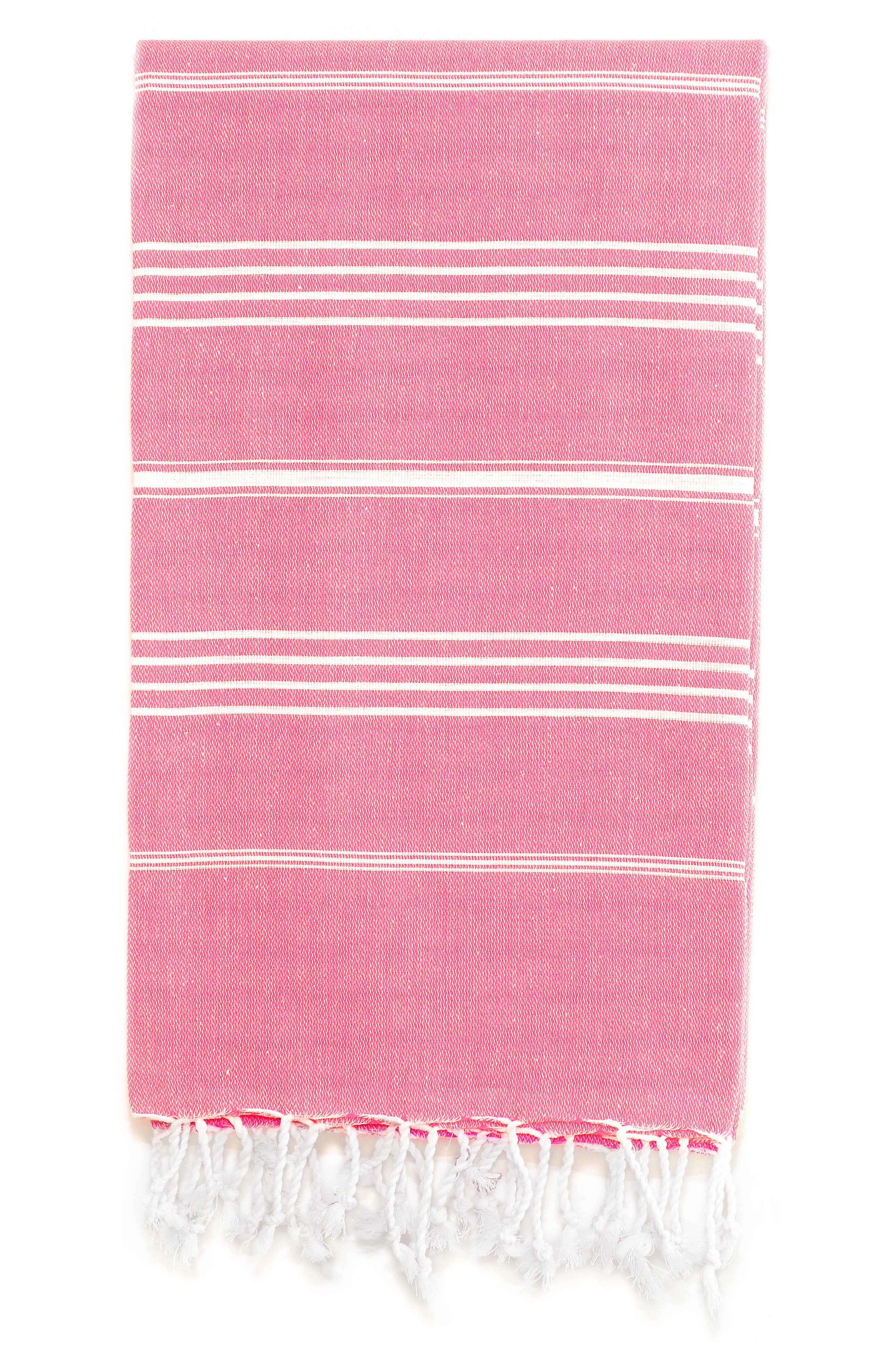 Linum Home 'lucky' Turkish Pestemal Towel In Pretty Pink