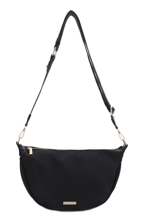 Bre Nylon Sling Crossbody Bag in Black