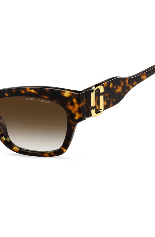 Marc Jacobs 54mm Gradient Rectangular Sunglasses In Havana/brown