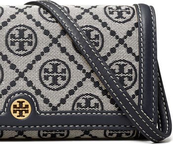 T Monogram Jacquard Chain Wallet: Women's Handbags
