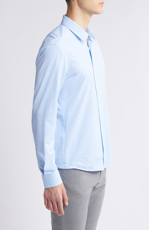 Shop Hugo Boss Boss Liam Kent Button-up Shirt In Light Blue