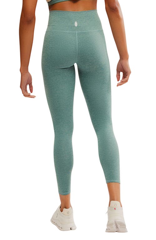Shop Free People Never Better Heathered Leggings In Midnight Jade Heather