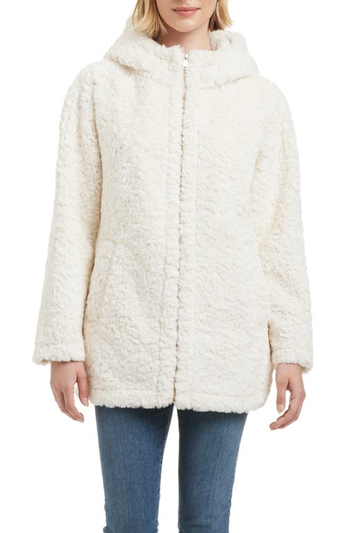 Shop Sanctuary Textured Faux Fur Jacket In Cream